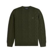 Fred Perry Grön Sweater Kollektion Green, Herr