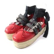 Miu Miu Pre-owned Pre-owned Laeder sneakers Red, Dam