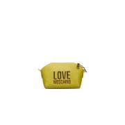 Love Moschino Gul Crossbody-väska med Gyllene Detaljer Yellow, Dam