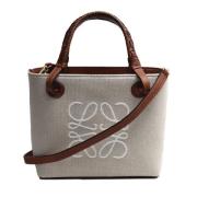 Loewe Pre-owned Pre-owned Canvas handvskor Beige, Dam