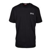 Diesel Bomull Casual T-shirt Black, Herr