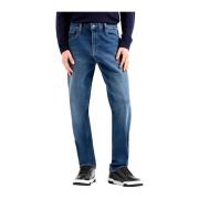 Emporio Armani Blå Basic 5-Ficka Jeans Blue, Herr