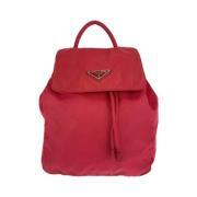 Prada Vintage Pre-owned Canvas ryggsckar Red, Dam