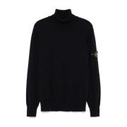 Stone Island Pullover Sweater i Marinblå Blue, Herr