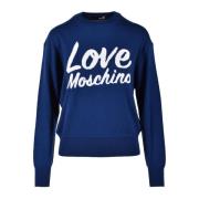 Love Moschino Ullblandning Tröja Blue, Dam