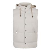 Brunello Cucinelli Piumino Jackor för Män White, Herr