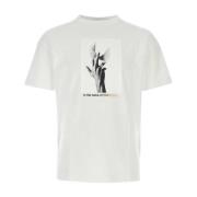 Palm Angels Vit bomull T-shirt - Klassisk stil White, Herr