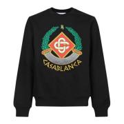 Casablanca Svart Sweatshirt Modern Passform Höj Stil Black, Herr