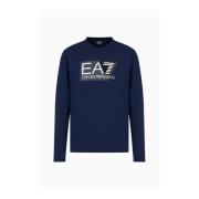 Emporio Armani EA7 Regular Fit Långärmad T-shirt Blue, Herr