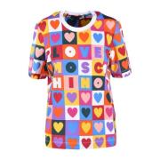 Love Moschino Multifärgad Dam T-shirt Multicolor, Dam