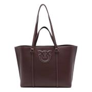 Pinko Miranda Shopper Väska Brown, Dam