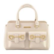 Love Moschino Stilren PU Axelväska White, Dam