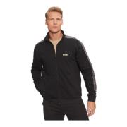 Hugo Boss Svart Zip-Up Sweatshirt Black, Herr