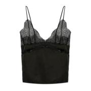 Anine Bing Strap Top Lea Black, Dam