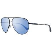 Guess Svart Aviator Solglasögon Spegelglas Black, Herr