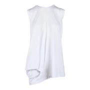 Comme des Garçons Bomull T-shirt med Unik Design White, Dam