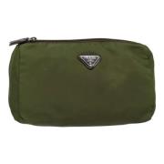 Prada Vintage Pre-owned Canvas kuvertvskor Green, Dam