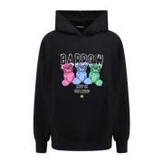 Barrow Logo Print Cotton Sweatshirt Hooded Black, Herr