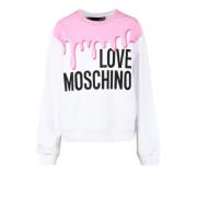 Love Moschino Bomull Spandex Tröja White, Dam