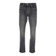 Purple Brand Svarta Skinny Jeans med Blekt Effekt Black, Herr