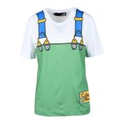 Love Moschino Bomull T-shirt med Snygg Design Multicolor, Dam