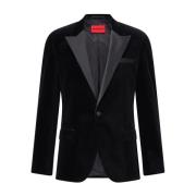 Hugo Boss Elegant Sammet Jacka Slim Fit Black, Herr