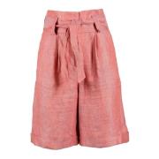 Peserico Linne Bermuda Shorts Pink, Dam