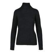 Kaos Mohair Ull Blandning Stickad Tröja Black, Dam