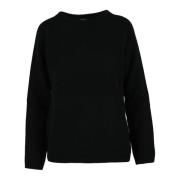 Max Mara Lyxig Ull Cashmere Blandning Tröja Black, Dam