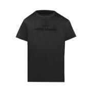 Maison Margiela Grå T-shirt med Logotyptryck Gray, Dam