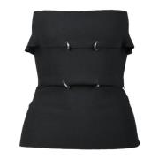 Alexander McQueen Top Black, Dam