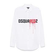 Dsquared2 Vita Casual Skjortor White, Herr