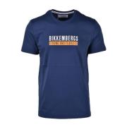 Bikkembergs Stiligt Bomull T-shirt för Män Blue, Herr