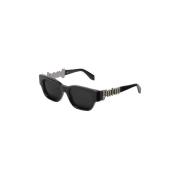 Palm Angels Svarta Acetat Solglasögon Posey Stil Black, Unisex