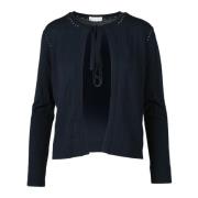 Ballantyne Elegant Viskos-Polyester Cardigan Blue, Dam