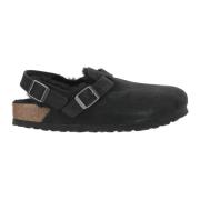 Birkenstock Mocka Mules med Lammskinn Foder Black, Dam