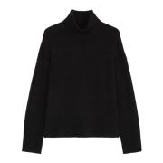 Marc O'Polo Turtleneck tröja lös Black, Dam