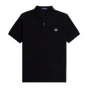 Fred Perry Randig Krage Slim Fit Pikétröja Black, Herr