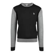 U.s. Polo Assn. Stilfull Stickad Tröja Black, Herr