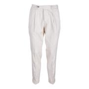 Michael Coal Linne Bomull Blandning Slim Fit Byxor White, Herr