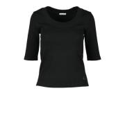 Moncler Bomull Elastan T-shirt Black, Dam