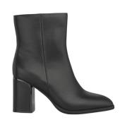 ALMA EN PENA Block Heel Ankle Boots Black, Dam