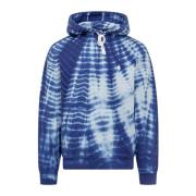 Marcelo Burlon Soundwaves Hoodie Blue, Herr