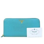 Prada Vintage Pre-owned Laeder plnbcker Blue, Dam