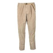 White Sand Bomulls Casual Byxor Beige, Herr