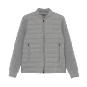 Emporio Armani Quiltade Ylleblandade Jackor Grå Gray, Herr