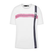 Love Moschino Avslappnad bomullst-shirt för kvinnor White, Dam