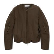 Helmut Lang Vadderad jacka med fickor Brown, Dam