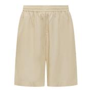 Bonsai Shorts med elastisk midja och fickor Beige, Herr