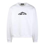 Dsquared2 Logotryck Bomullsblandad Sweatshirt White, Herr